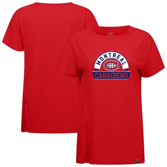 Women's Levelwear Red Montreal Canadiens Influx Banner Arch T-Shirt
