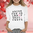 thumbnail image 2 of XASZHN T-Shirt Mode Fonctionnel Col Rond Manches Trois-Quarts Décontracté Imprimé Blanc 3-4 Ans, 2 of 4