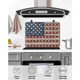 thumbnail image 5 of nqOlkjepod Large Induction Cooktop Protector Mat 24"x21", Coastal American Flag Stove Top Covers for Electric Stove, Starfish Vintage USA Flag Stove Burner Cover Mats, Glass Top Stove Cover, 5 of 8