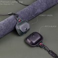 thumbnail image 3 of Charging Case Cover Compatible With Airpods Pro , Leather Flip Case Cover With Long Lanyard Black, 3 of 5
