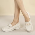thumbnail image 2 of Mepaouo Arch Support Loafers for Women Casual Slip on Wedge Shoes Nurse Walking Work Flat Mary Jane, 2 of 8