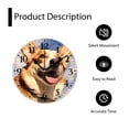 thumbnail image 4 of 12 Inch Wall Clock Battery Operated Silent Clock Decorative for Office, Kitchen, Outdoor, Living Room，Dog Animal Style, 4 of 4