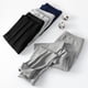 thumbnail image 4 of Pantalones de algodón de cuello alto ajustados y cálidos de un solo color para hombre, pantalones de protección de cintura para otoño e invierno, 4 of 5