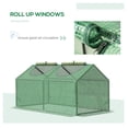 thumbnail image 5 of Portable Mini Greenhouse 4x2x2, Small Green House with PE Cover, Roll-up Windows, Indoor Outdoor Garden Plant Protection, 5 of 9
