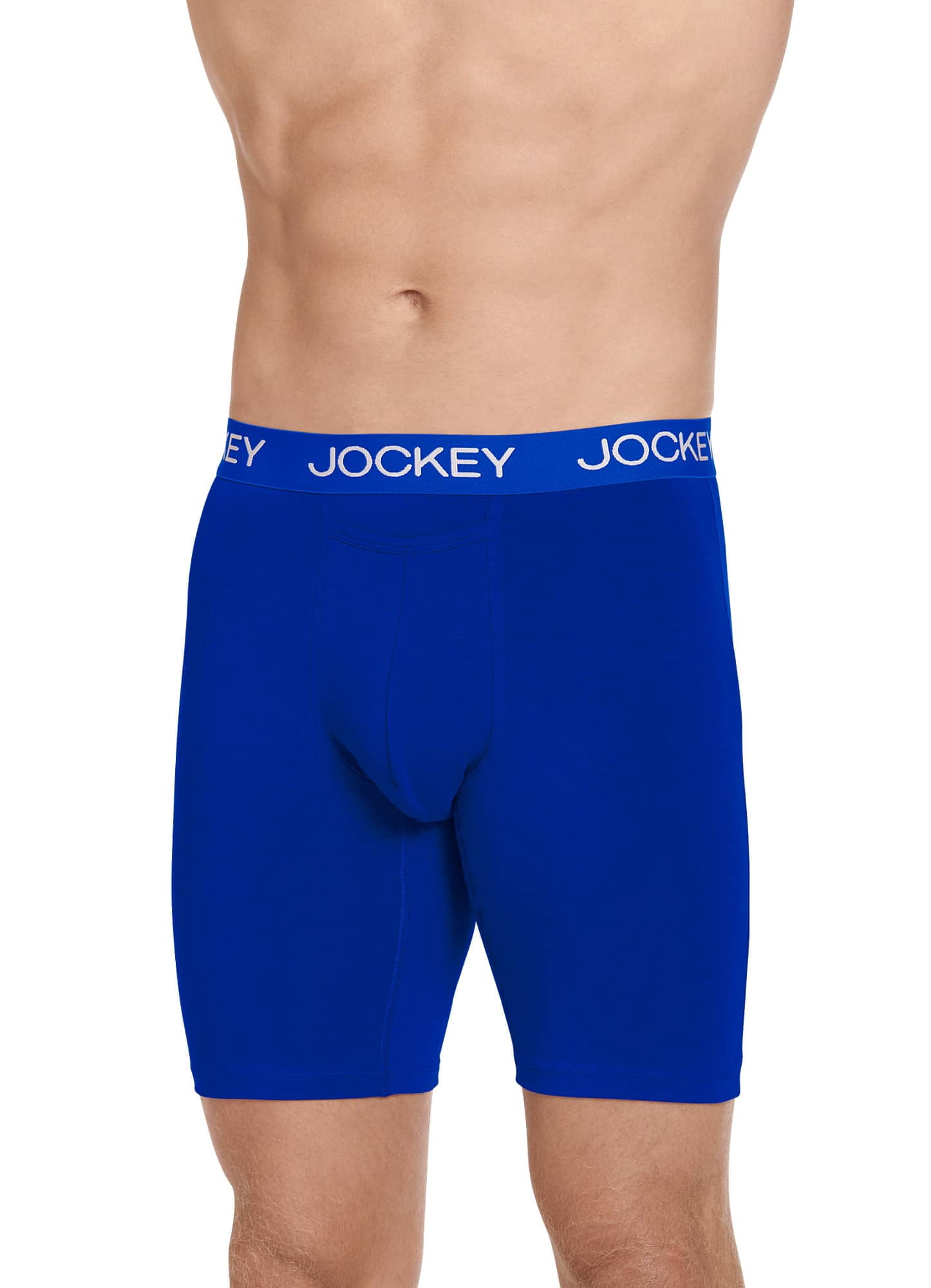 Jockey Men Sport Silver Cotton Stretch 9" Long Leg Boxer Brief
