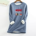 thumbnail image 1 of Birdeem Hauts de Noël pour Femmes Col Rond Épais en Peluche Manches Longues, 1 of 1