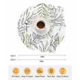 thumbnail image 6 of 13 Inch Round Placemats Set of 4, Sage Green Leaves Non Slip Heat Insulation PP Table Mats, Abstract Modern Geometric Lines Simple Art Washable Place Mats for Kitchen Dining Party Table Decor, 6 of 7