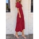 thumbnail image 4 of Vestido PRETTYGARDEN Verano 2025 Midi Cuello Cuadrado Rojo XXL, 4 of 6
