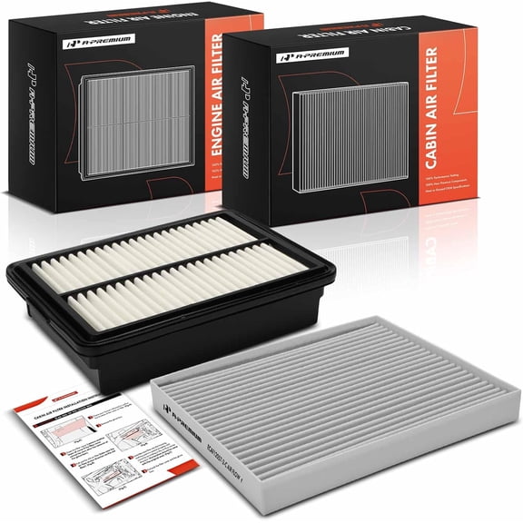 A-Premium 2-PC Engine & Cabin Air Filter with Activated Carbon Compatible with Hyundai Elantra 2017-2020, Elantra GT 2018-2020 & Kia Forte 2019-2024, Forte5 2020-2024