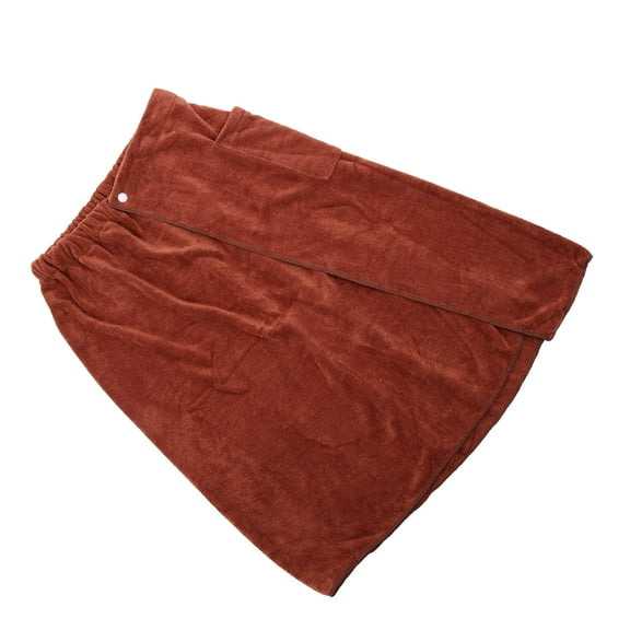 Guichaokj Men's Lightweight Polyester Bath Skirt Wearable Bathrobe for Home Comfort and Relaxation