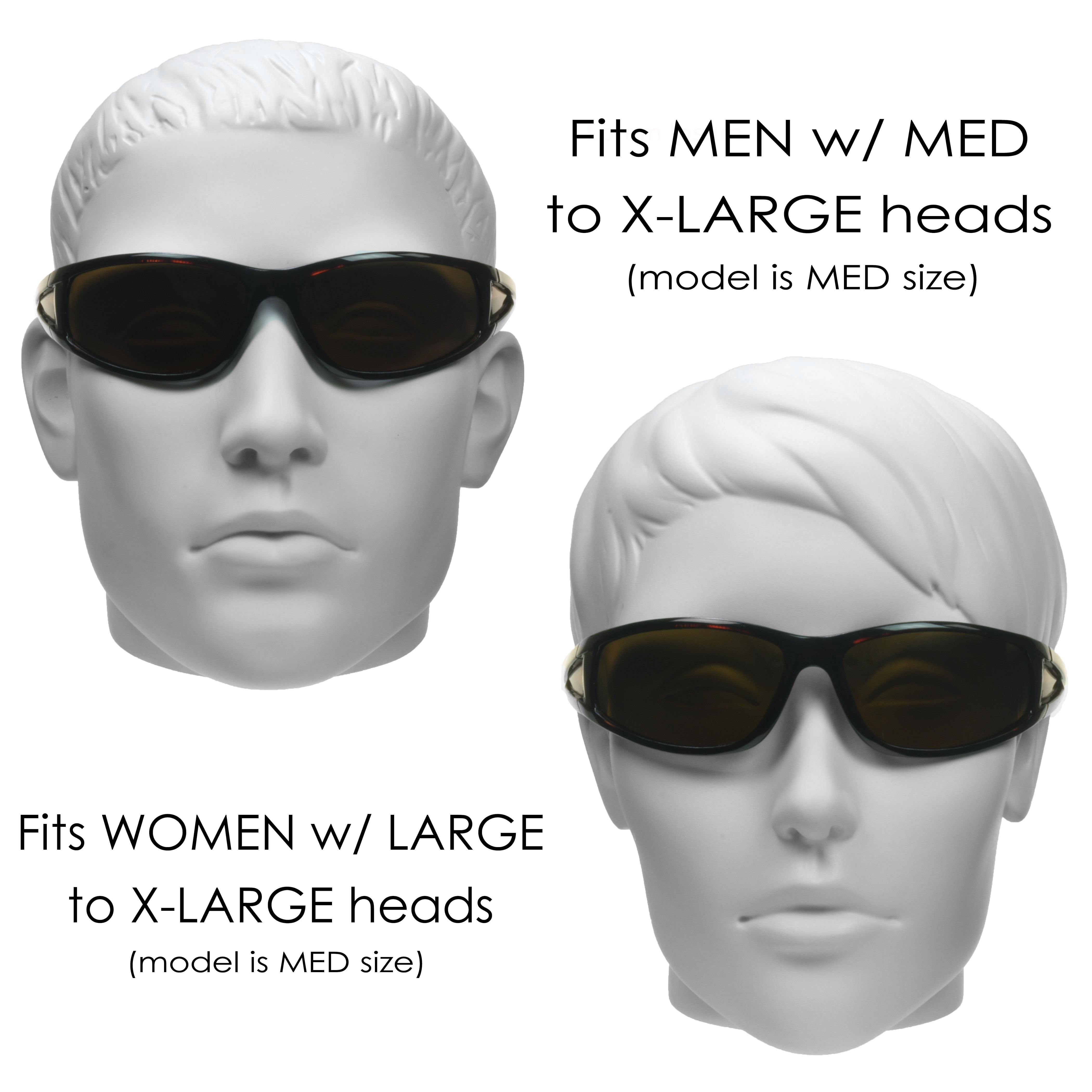 proSPORT Polarized Bifocal Sunglasses Wrap Around Side Shield for Men Women