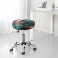 thumbnail image 7 of Round Bar Stool Seat Covers, Whimsical Goat Artist Elastic Round Chair Cover Stool Seat Slipcover Bar Stool Cushions Round Pad for 12-14 inch, 7 of 7