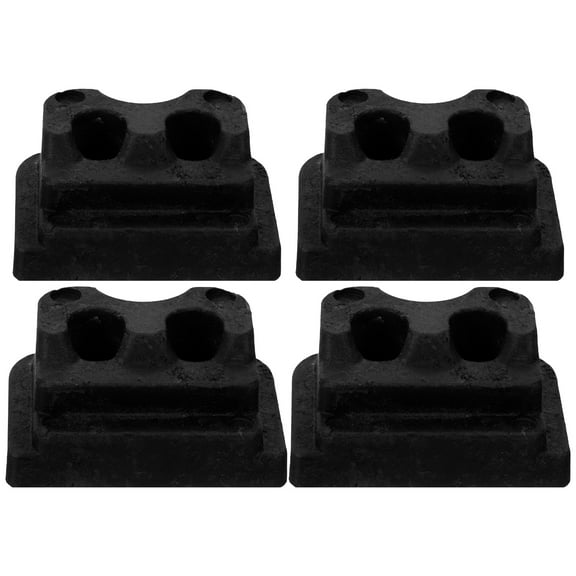 KALLORY 4pcs Black Plastic Lamp Bases for Floor and Table Lamps Simple Design Replacement Parts