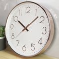 thumbnail image 2 of Chicmine 10 Inch Digital Clock Round Hanging Wall Clock Noiseless 3D Number Precise Anti-Fog Mirror Surface Quartz Clock Simple Wall Clock for Living Room Bedroom Household, 2 of 7