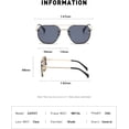 thumbnail image 4 of Lunettes de Soleil Rétro pour Hommes et Femmes, Vacances en Plein Air (Couleur : D, Taille : 1), 4 of 4