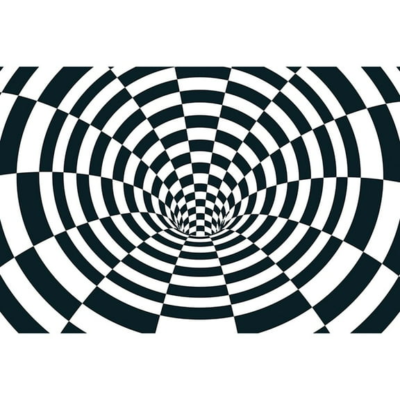 3D Black White Photographic Wallpaper Backdrop Visual Illusion Hypnotic Geometrical Background Photography Studio Props