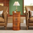 thumbnail image 3 of Fnova Solid Wood End Table with 2 Drawers, No Assembly Required, Side Tables for Living Room, Bedroom, Walnut, 3 of 12