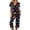 Z001_Blue, variant on Women's 4th of July Pajama Sets 2 Pieces Lounge Sleepwears US Patriotic Printed Plus Size Short Sleeve Top and Capri Pants Independence Day Gifts