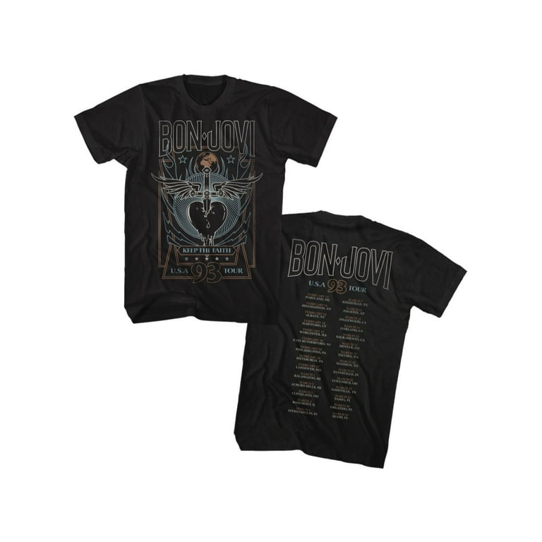 BON JOVI | ツアーT シャツ Lサイズ Vintage Graphic Bon Jovi Because We Can Tour Black T-Shirt Adult
