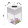 thumbnail image 3 of Foqnuq Macaron Color Magnetic Paper Clip Storage Bucket, Desk Organizing Container, Stationery Holder for Clips & Small Office Supplies - Cute & Compact Design, 3 of 7