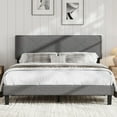 thumbnail image 2 of Ataucjin Full Size Bed Frame with Upholstered Headboard, Full Size Platform Bed Frame with Wooden Slat Support,No Box Spring Needed & Noise Free, Easy Assembly, 2 of 7