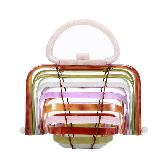 Bolso de mano para mujer, ligero, hueco, elegante, tipo clutch Estilo A