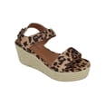 thumbnail image 1 of City Classified Women Wedge Sandals Open Toe Ankle Strap Flatform Espadrilles Platform LUTHOR-S Cheetah Leopard Print 11, 1 of 3