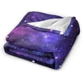 thumbnail image 2 of Galaxy Flannel Fleece Bed Blanket Throw Blanket Lightweight Cozy Plush Blanket for Bedroom Living Rooms Sofa Couch 80"x60", 2 of 5