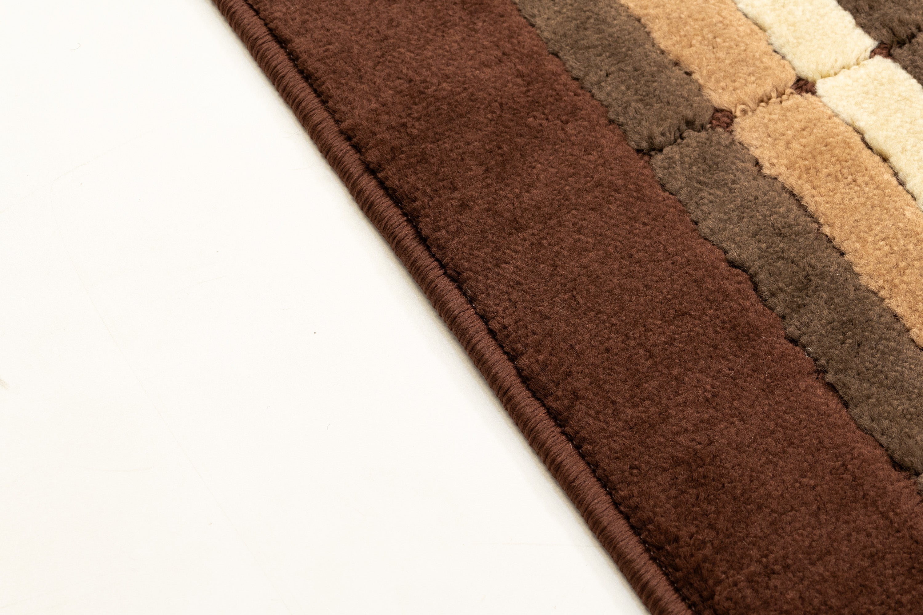 Machine Washable Custom Size Runner Rug Square Beige Brown Color Slip skid Resistant Latex Back Rug Runner Customize Length By Feet and 26" or 36" Width