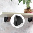 thumbnail image 3 of 2 Pcs Matte Black Glass Shelf Bracket, Zinc Alloy Glass Clamps Fish Mouth Shape Clips, Adjustable Range Glass Panel Brackets Can be Used for Wood, Bathroom Glass, Glass Shelf, 3 of 6