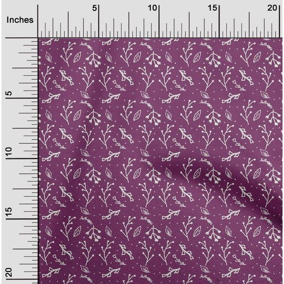 oneOone Cotton Poplin Dark Magenta Fabric Florals Sewing Craft Projects Fabric Prints By Yard 56 Inch Wide