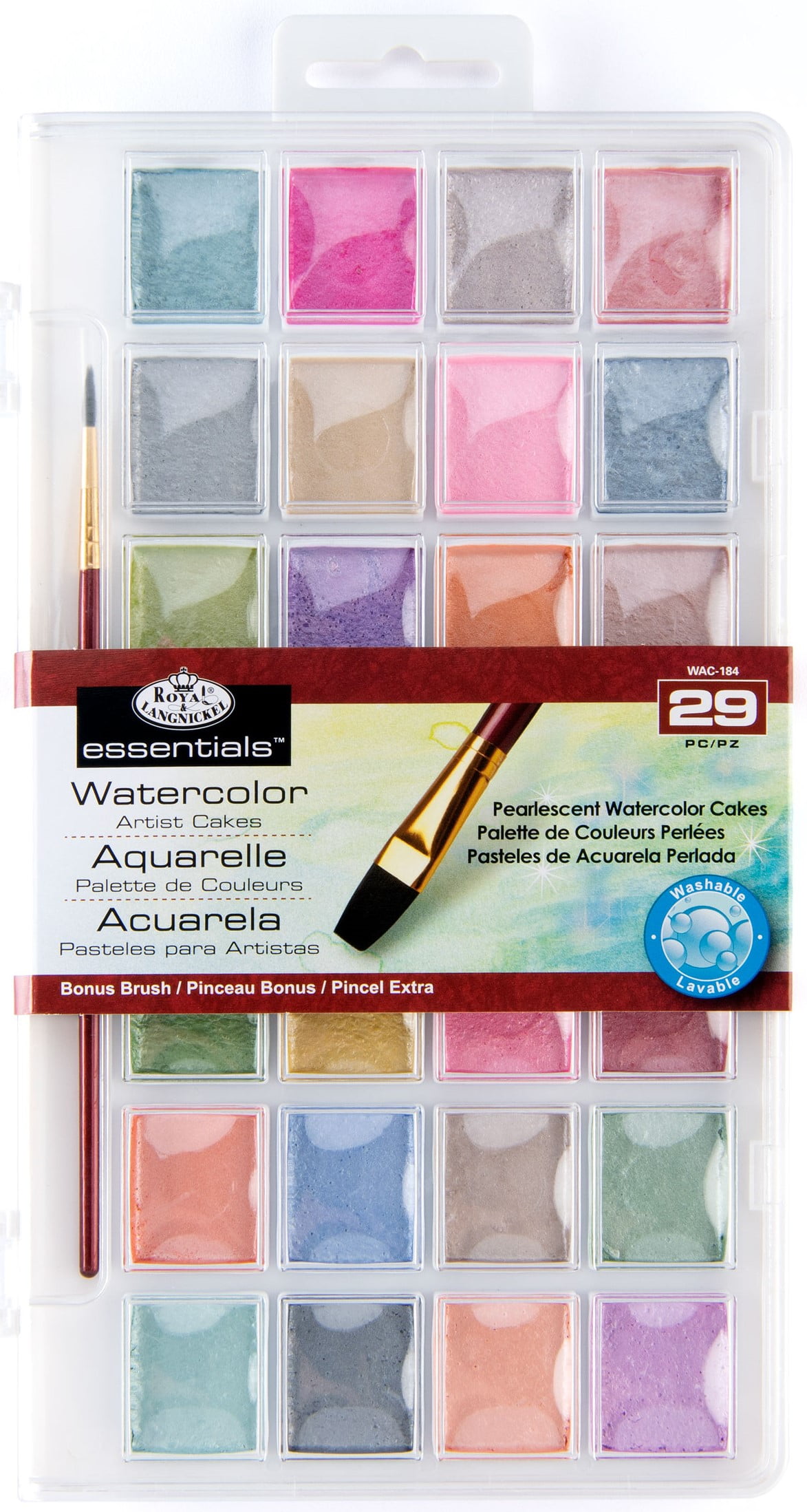 Royal & Langnickel – Set D'aquarelle 18 Tubes De 12 Ml, Avec 2 Pinceaux Offerts !