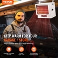 thumbnail image 3 of Electric Garage Heater, 7500-Watt Digital Fan-Forced Wall/Ceiling Mount Shop Heater, with Remote Control Overheat Protection, Hardwired Heater with 9-Hour Timer, Ideal for Workshop, ETL Listed, 3 of 8