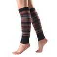 thumbnail image 6 of dianhelloya Women Striped Knitted Leg Warmers Winter Footless Knee High Fashion Boot Socks Blue, 6 of 7