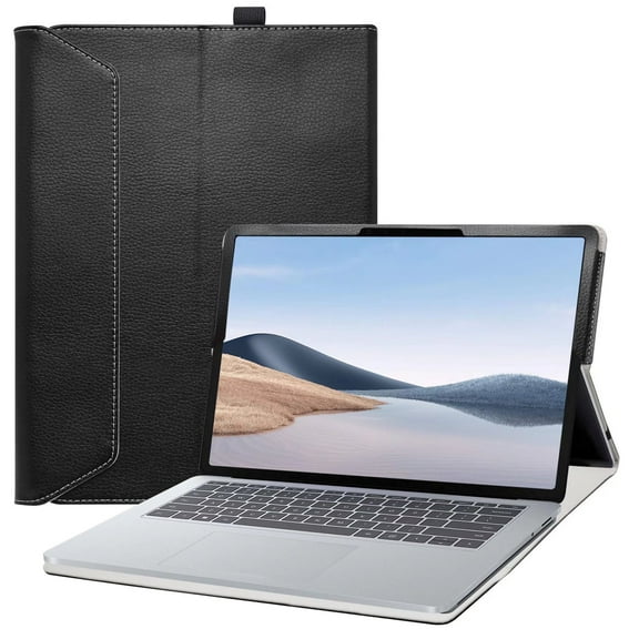 Labanema 14.4" Microsoft Surface Laptop Studio Case, PU Leather Folio Stand Protective Case, Cover for 14.4" Microsoft Surface Laptop Studio (Black)