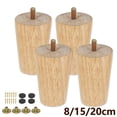 4Pcs Solid Wood Furniture Leg Kit 8/15/20cm Height Furniture Feet ...