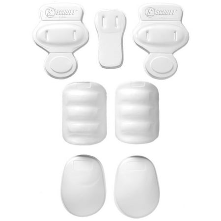 Schutt Football Pad - Schutt Youth Lightweight 7 Piece Slotted Football Pad Set - White