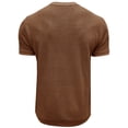thumbnail image 5 of uikmnh Men's T Shirts European Solid Color Knitted Pineapple Jacquard Texture Men Casual Loose Comfortable Trendy Button Open Neck Short Sleeved T Shirt Size:2XL, 5 of 7