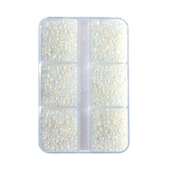 HIABIO 1~3mm Colorful Glass Bubble Beads Micro Caviar Beads Iridescent Bubble Bead