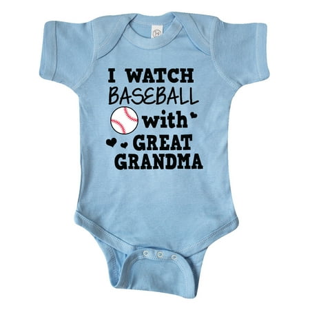 

Inktastic I Watch Baseball with My Great Grandma Gift Baby Boy or Baby Girl Bodysuit