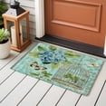 thumbnail image 5 of Blue Spring Floral Large Area Rugs for Bedroom Living Room, Soft Non Slip Carpet Bedside Rug, Green Summer Botanical Butterfly Rectangular Floor Cover Kitchen Accent Rug 2'x3' for Dining Room/Office, 5 of 9