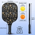thumbnail image 4 of Pickleball Paddles Set,Pioneer Flower Floral Print Pattern Fiberglass Surface Pickleball Racket Set with 2 Indoor Outdoor Pickleball Balls and Pickleball Bag,Pickle-ball Equipment, 4 of 6
