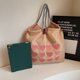 thumbnail image 3 of Bolso Comestibles Hombro para Mujeres Patrón Corazón Tela Con Bolsillo Compras Interior Reutilizable, 3 of 9