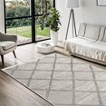 thumbnail image 2 of Grey Geometric Area Rugs for Living Room Washable Rugs Boho Moroccan Area Rug Soft Neutral Geometric Bohemian Carpet Distressed Indoor Rug for Bedroom Dining Room Office Foldable Nonslip Rug, 2 of 9