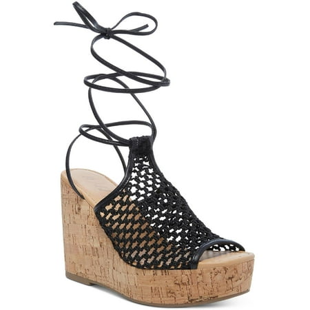 

Wild Pair Womens Haylinn Woven Tie Up Wedge Heels