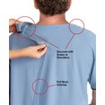 thumbnail image 2 of Silverts Men Full Open Back Hospital Gown, M, Navy/Gray, 2 of 2