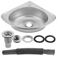 thumbnail image 1 of 1 Ensemble de Lavabo en Acier Inoxydable pour VR, Petit Lavabo d'Angle, Lavabo Simple pour Véhicule Récréatif, 1 of 4