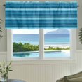 thumbnail image 3 of Blue Stripe Valances for Windows Funny Horizontal Stripes Rod Pocket Curtain Valance Window Treatment Short Curtains for Kitchen Living Room, 60"x18", 3 of 9