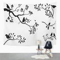 thumbnail image 2 of UFAEZU Family Collection Tree Silhouette Bird Leaf Spring Wall Art Hanging Tapestry Home Decor for Living Room Bedroom Dorm 51x60 inch, 2 of 2