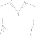 thumbnail image 3 of Bling Jewelry Womens Tiny Minimalist Heart Initial Pendant Necklace Sterling Silver A-Z Alphabet, 3 of 5